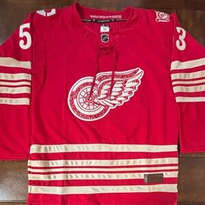 Detroit Red Wings Moritz Seider #53 100 Year Centennial Jersey Adult Large (52)